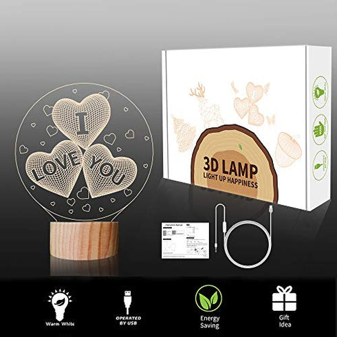 I Love You 3D Night Light